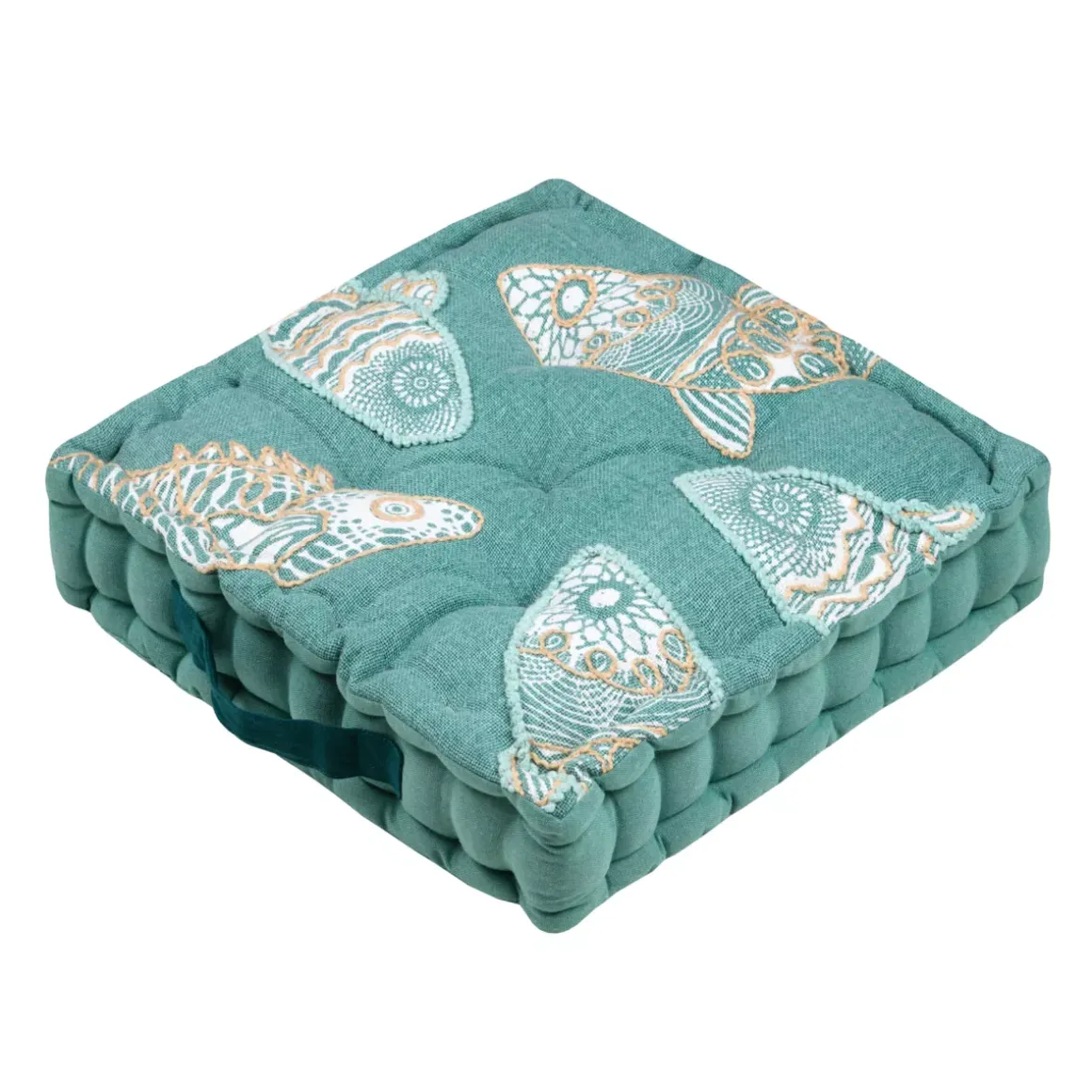 Cuscino da pavimento in cotone (45 x 45 cm) Barbados Verde celadon