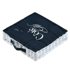 Cuscino da pavimento in cotone (45 x 45 cm) Bordemer Blu navy
