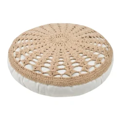 Cuscino da pavimento in cotone (D45 cm) Mekong Ecru