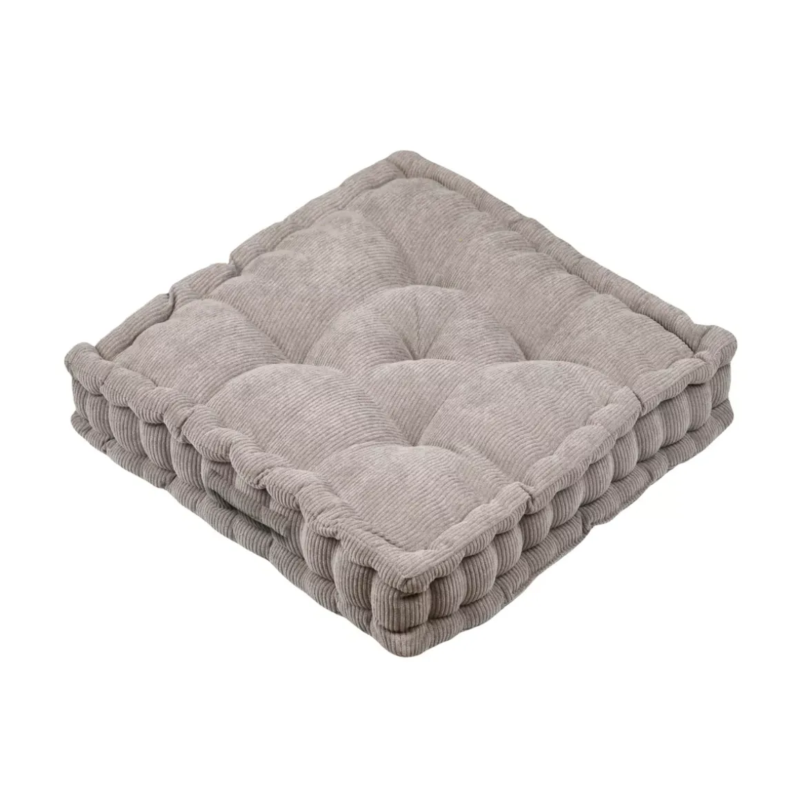 Cuscino da pavimento quadrato in velluto (45 x 45 cm) Dandy Tortora
