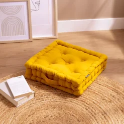 Cuscino da pavimento (40 x H10 cm) Pixel Giallo senape