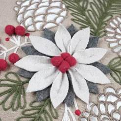 STOF Plaid E Cuscini Di Natale-Cuscino di Natale cotone e lana (45 x 45 cm) Winty