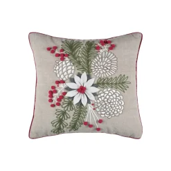 STOF Plaid E Cuscini Di Natale-Cuscino di Natale cotone e lana (45 x 45 cm) Winty