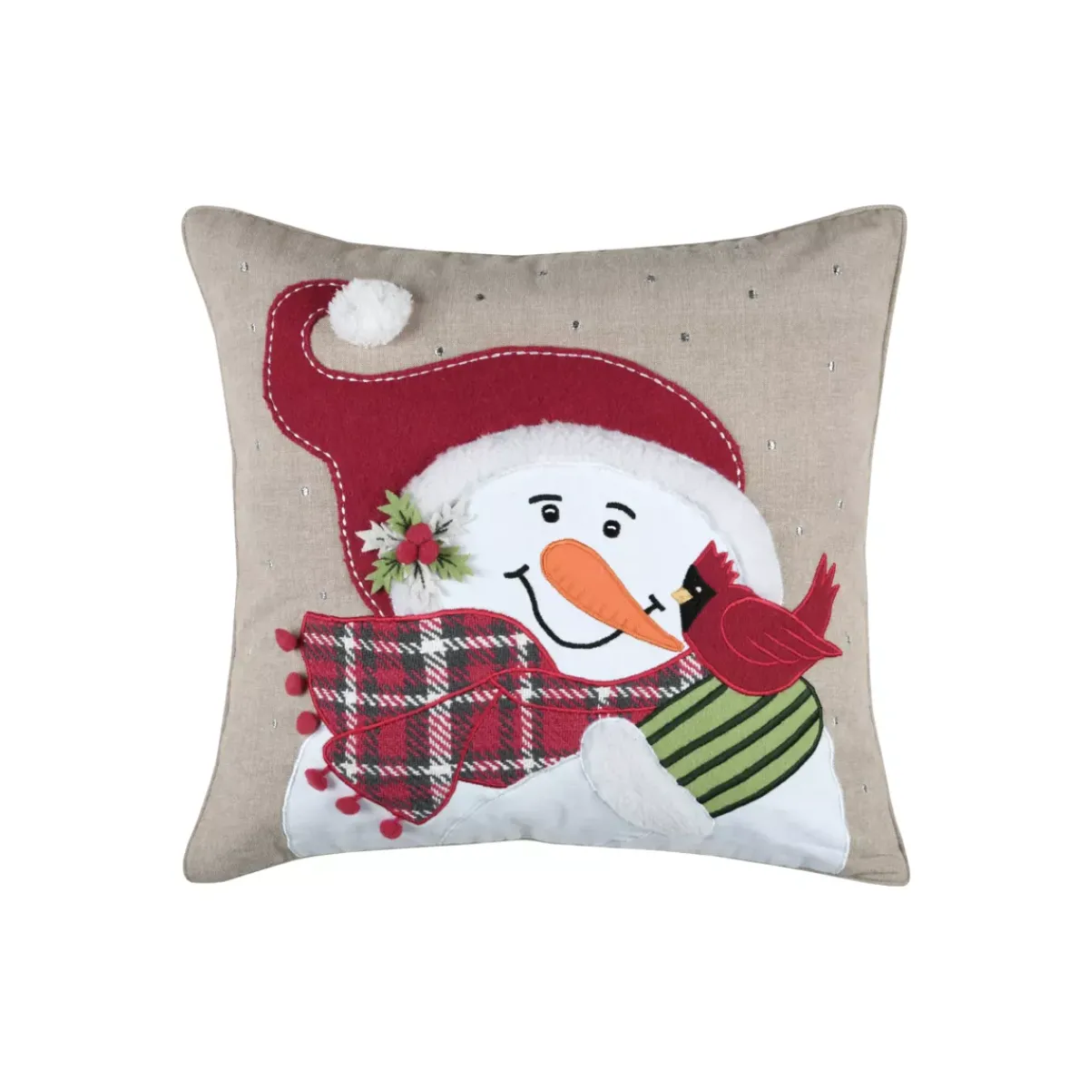 STOF Plaid E Cuscini Di Natale-Cuscino di Natale cotone e lana (45 x 45 cm) Winty