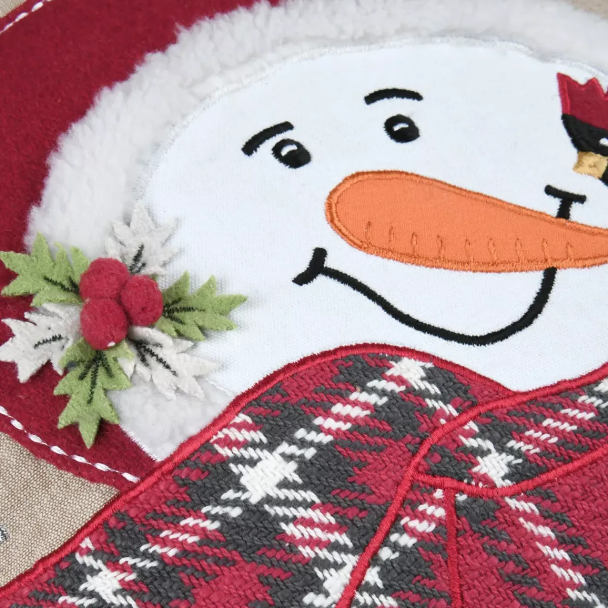 STOF Plaid E Cuscini Di Natale-Cuscino di Natale cotone e lana (45 x 45 cm) Winty