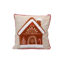 KAEMINGK Plaid E Cuscini Di Natale-Cuscino di Natale quadrato in cotone (45 x 45 cm) Maison