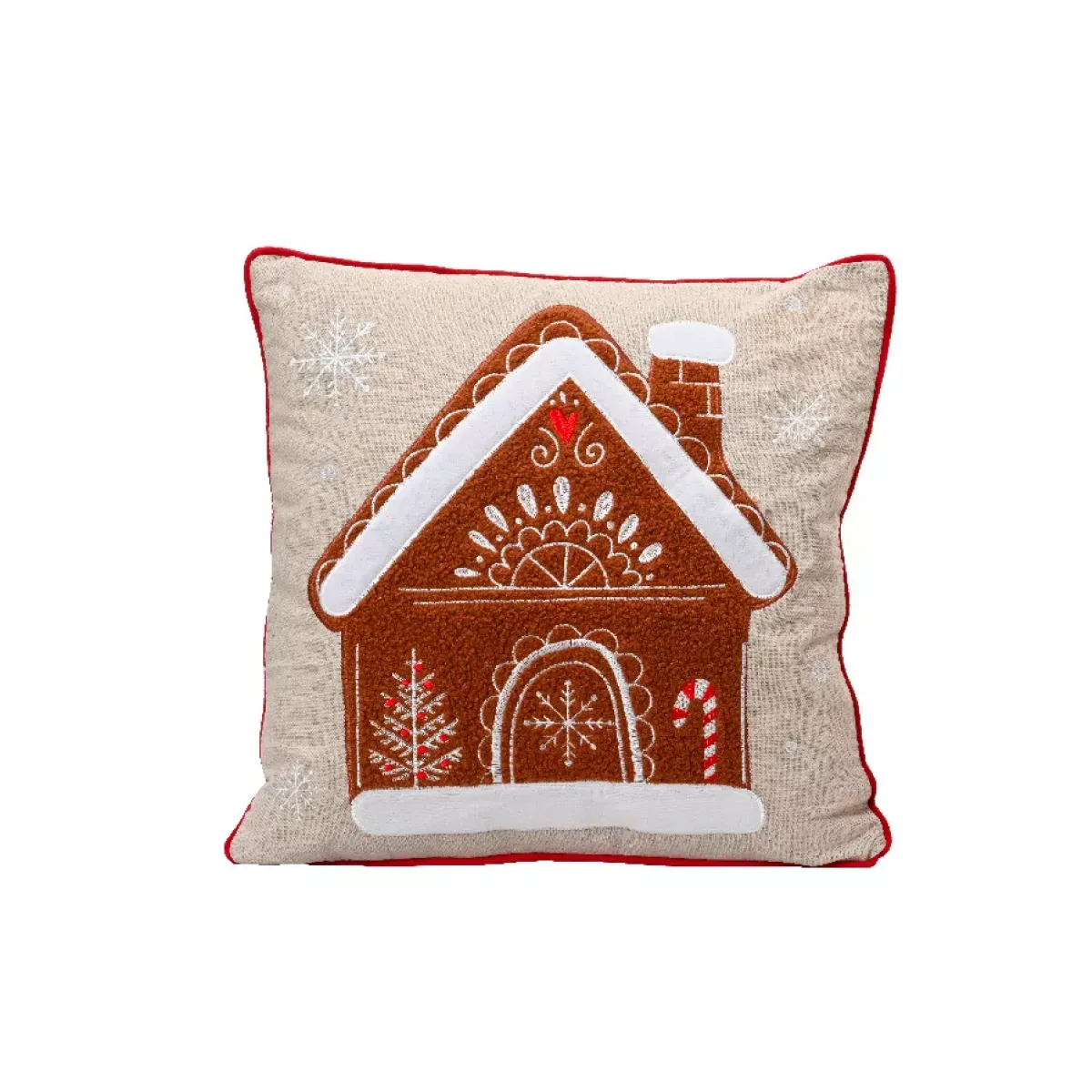 KAEMINGK Plaid E Cuscini Di Natale-Cuscino di Natale quadrato in cotone (45 x 45 cm) Maison