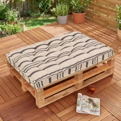Cuscino per pallet da esterno rettangolare (120 x 80 cm) Nautira Grigio ardesia