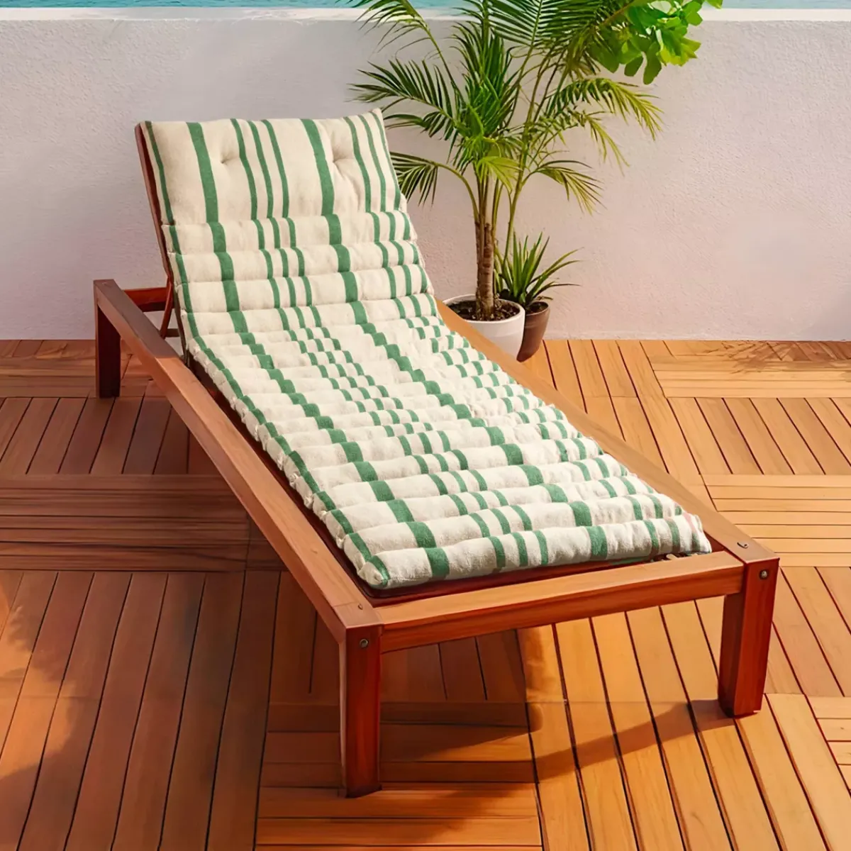 EMINZA Cuscini Lettini Da Spiaggia-Cuscino per sdraio trapuntato (180 x 60 cm) Nautira