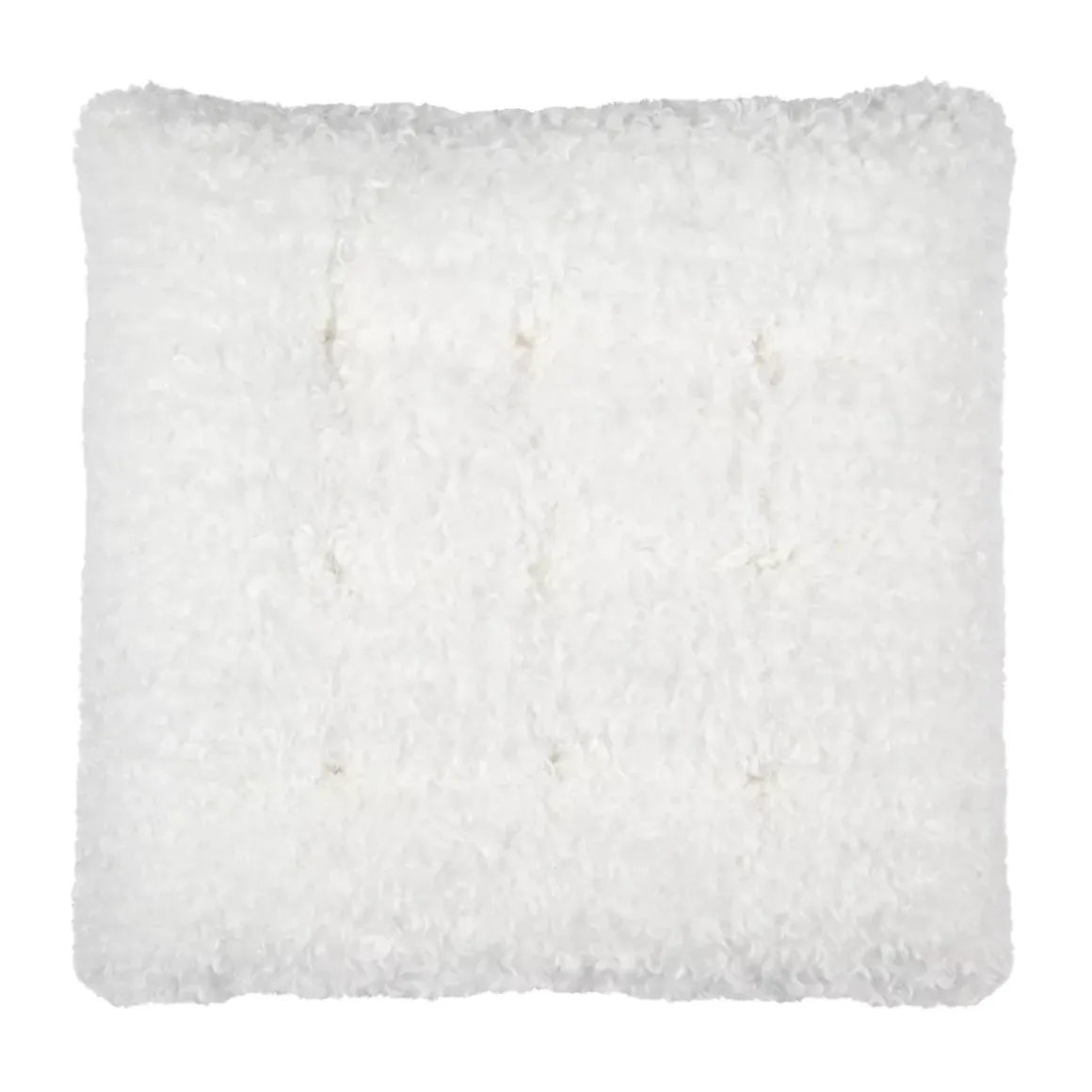 Cuscino per sedia quadrato a nido d'ape (38 x 38 cm) Grignon Ecru