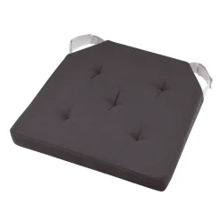Cuscino per sedia quadrato con chiusura a strappo (38 x 38 cm) Duo Grigio antracite