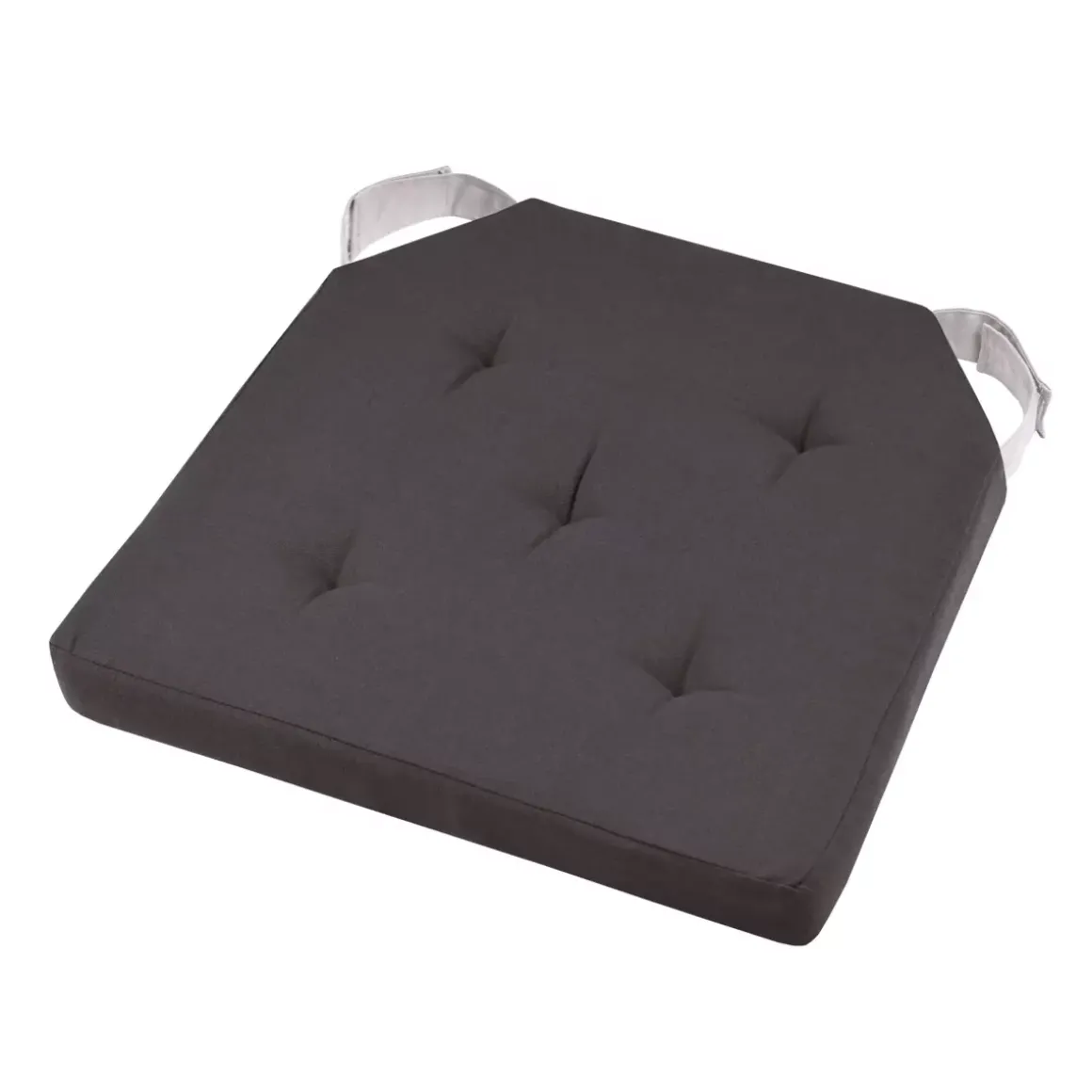 Cuscino per sedia quadrato con chiusura a strappo (38 x 38 cm) Duo Grigio antracite