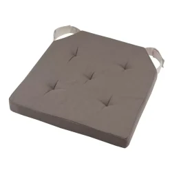 Cuscino per sedia quadrato con chiusura a strappo (38 x 38 cm) Duo Tortora