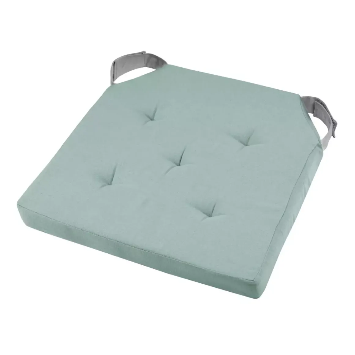 Cuscino per sedia quadrato con chiusura a strappo (38 x 38 cm) Duo Verde giada