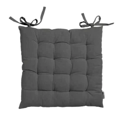 Cuscino per sedia quadrato in cotone (40 x 40 cm) Pixel Grigio antracite