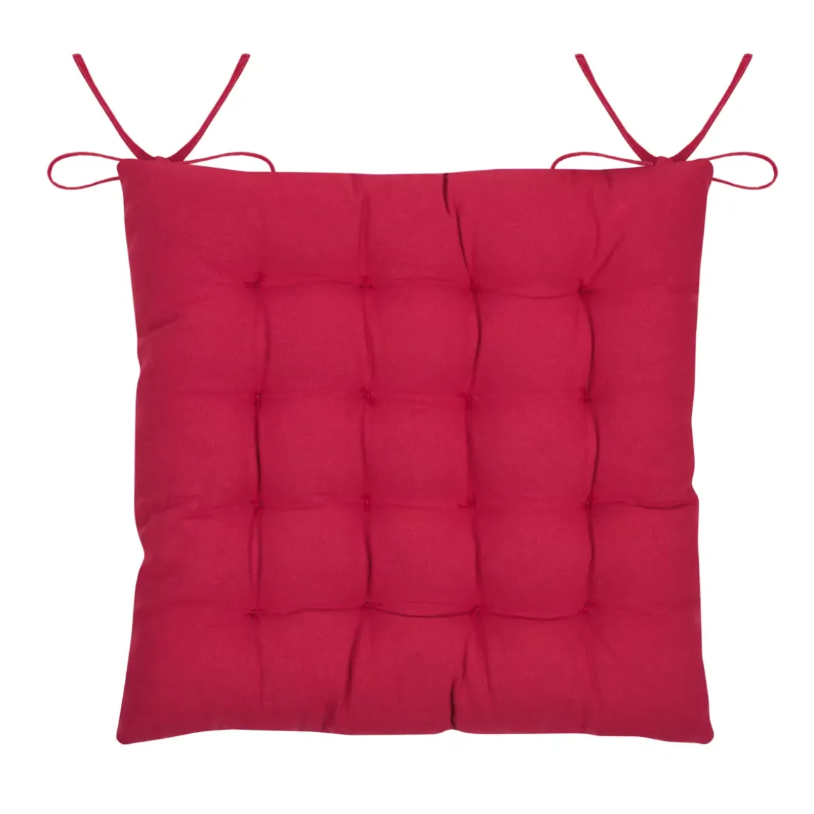 Cuscino per sedia quadrato in cotone (38x38 cm) Villard Bordeaux