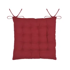 Cuscino per sedia quadrato in cotone (40 x 40 cm) Ornon Rosso