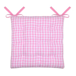 Cuscino per sedia quadrato in cotone (40 x 40 cm) Bardot Rosa