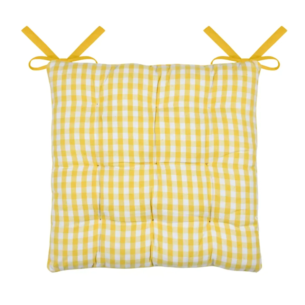 Cuscino per sedia quadrato in cotone (40 x 40 cm) Bardot Giallo