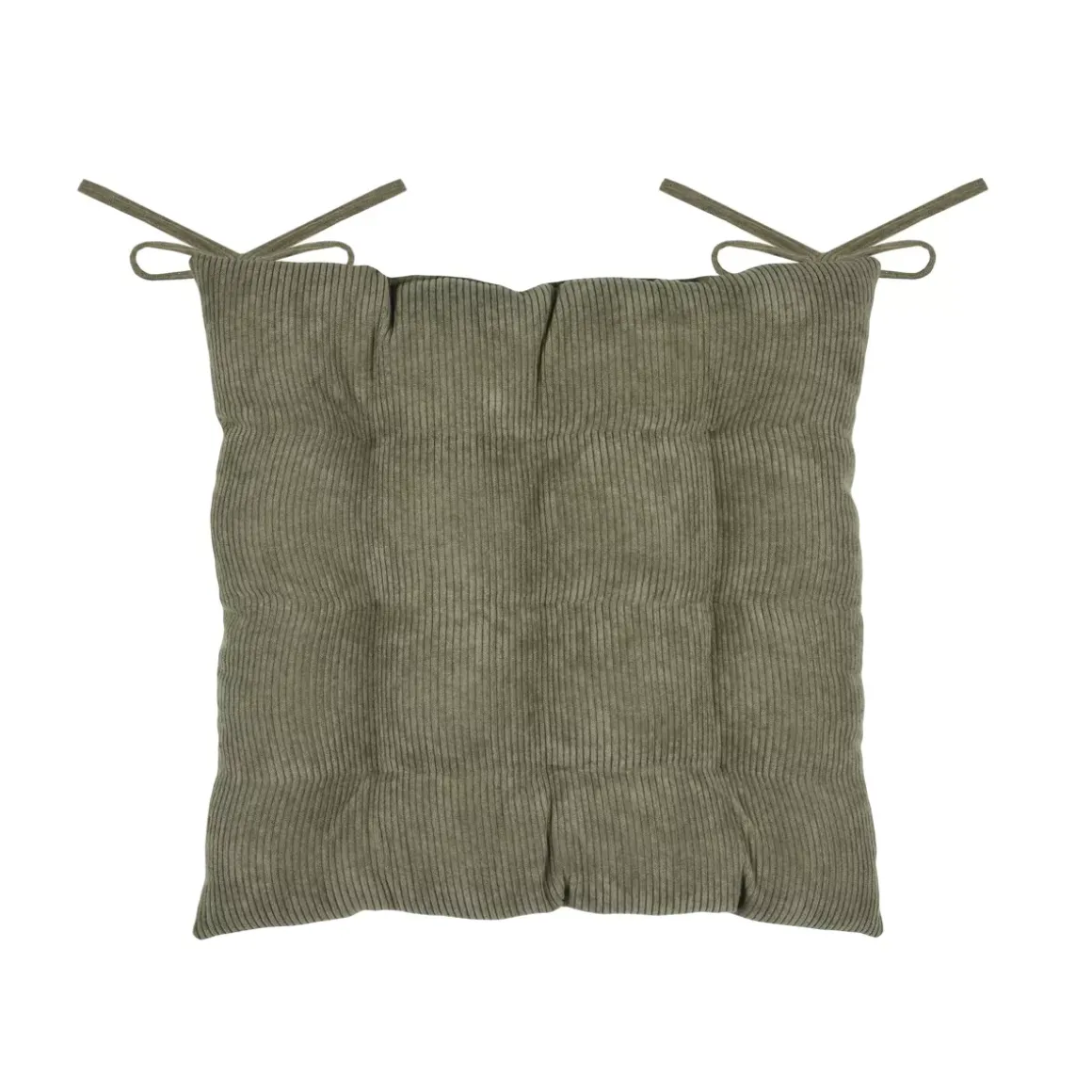 Cuscino per sedia quadrato in velluto (38 x 38 cm) Dandy Verde cachi