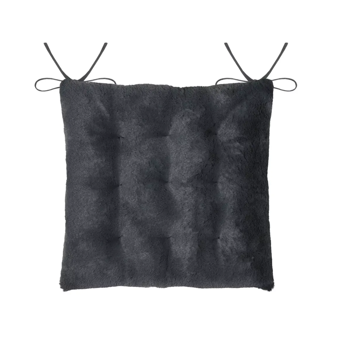 Cuscino per sedia quadrato in finta pelliccia (40 x 40 cm) Asgard Grigio carbonio
