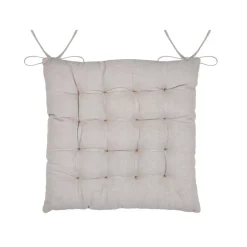 Cuscino per sedia quadrato in cotone (40 x 40 cm) Ornon Tortora