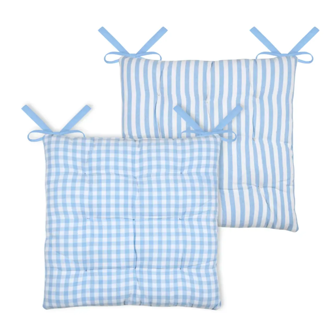 Cuscino per sedia quadrato in cotone (40 x 40 cm) Bardot Azzurro