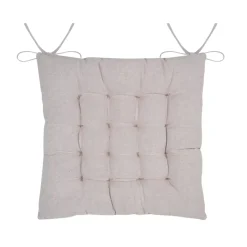 Cuscino per sedia quadrato in cotone (38 x 38 cm) Tilda Tortora