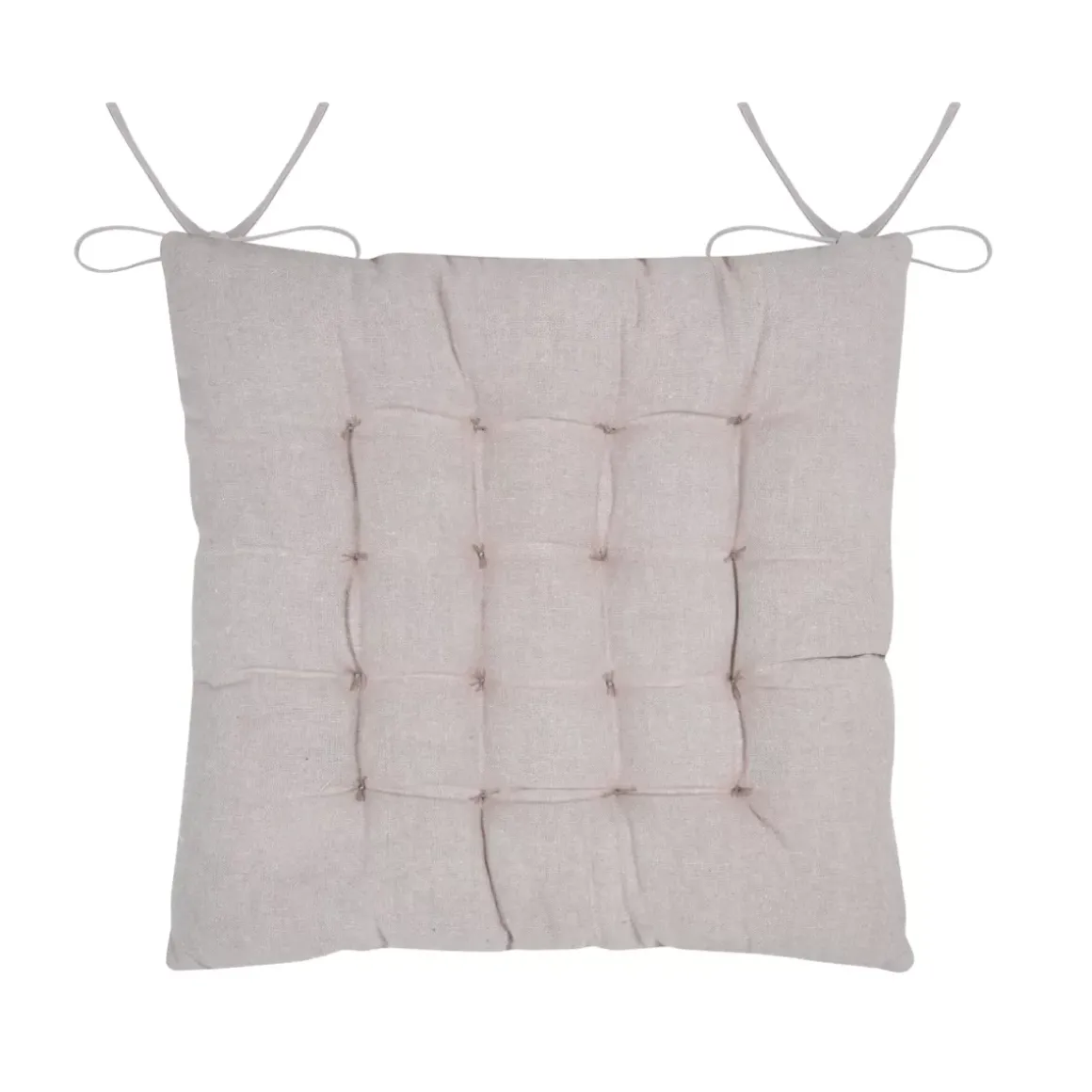 Cuscino per sedia quadrato in cotone (38 x 38 cm) Tilda Tortora