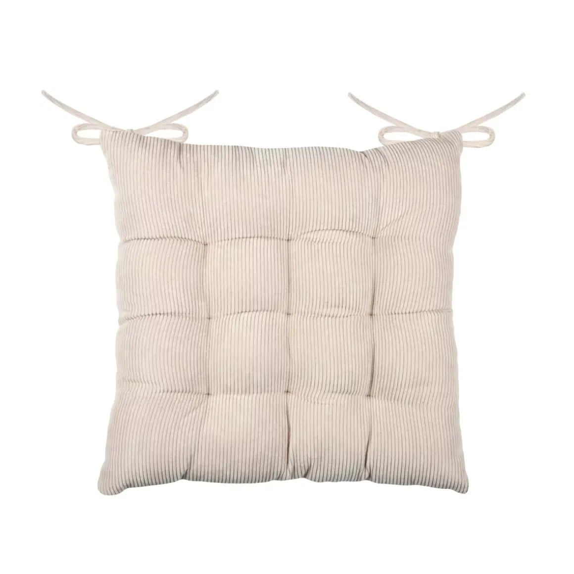 Cuscino per sedia quadrato in velluto (38 x 38 cm) Dandy Beige