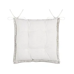 Cuscino per sedia quadrato in velluto (38 x 38 cm) Landry Beige