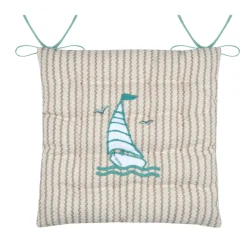 Cuscino per sedia quadrato in cotone (38 x 38 cm) Barbados Ecru