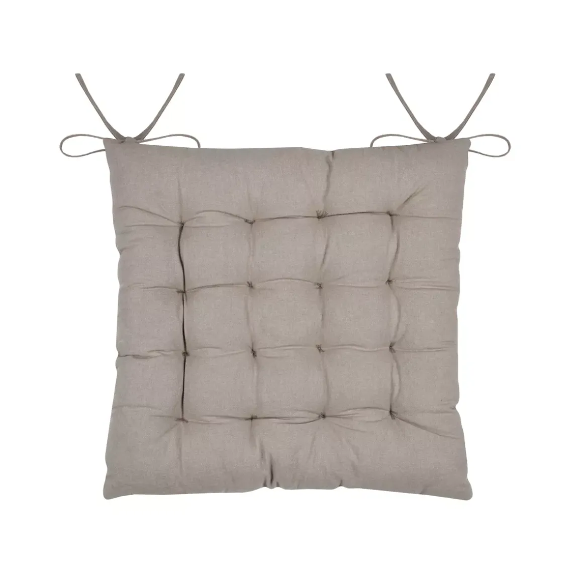 Cuscino per sedia quadrato in cotone (38 x 38 cm) Hemera Ecru