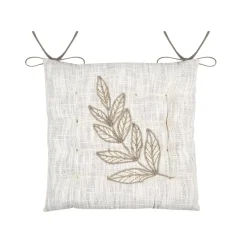 Cuscino per sedia quadrato in cotone (38 x 38 cm) Hemera Ecru