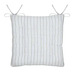 Cuscino per sedia quadrato in cotone (38 x 38 cm) Joséphine Grigio