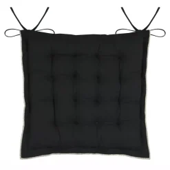 Cuscino per sedia quadrato in cotone (38 x 38 cm) Helios Nero