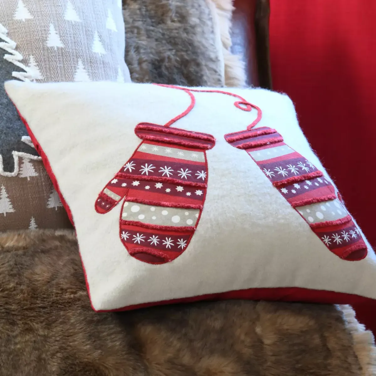 LOVELY CASA Cuscini E Fodere-Cuscino quadrato (40 cm) Megève