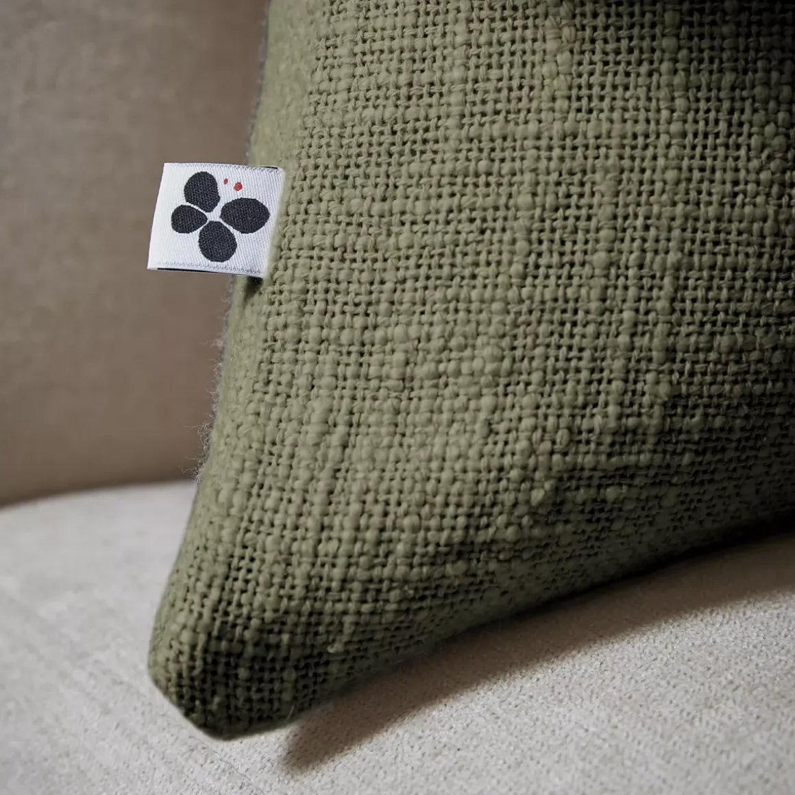 Cuscino quadrato cotone (60 x 60 cm) Sixtine Verde rosmarino