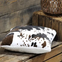 Cuscino quadrato finta pelliccia (40 cm) Mucca marrone