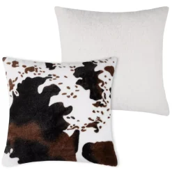 Cuscino quadrato finta pelliccia (40 cm) Mucca marrone