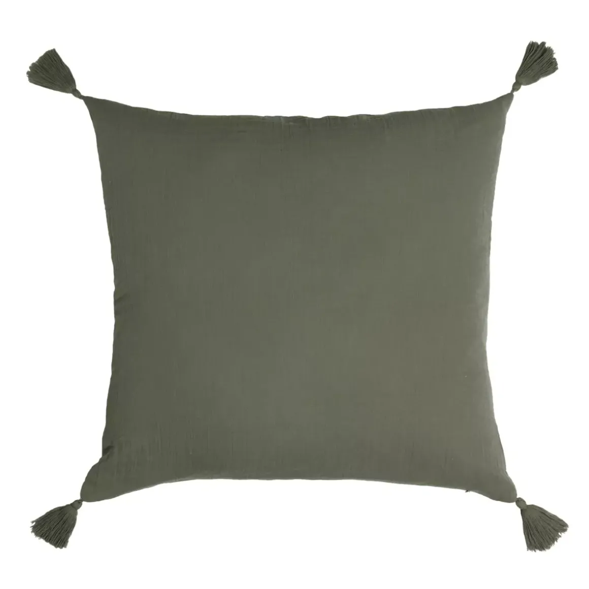 Cuscino quadrato garza di cotone (40 cm) Gaïa Verde rosmarino
