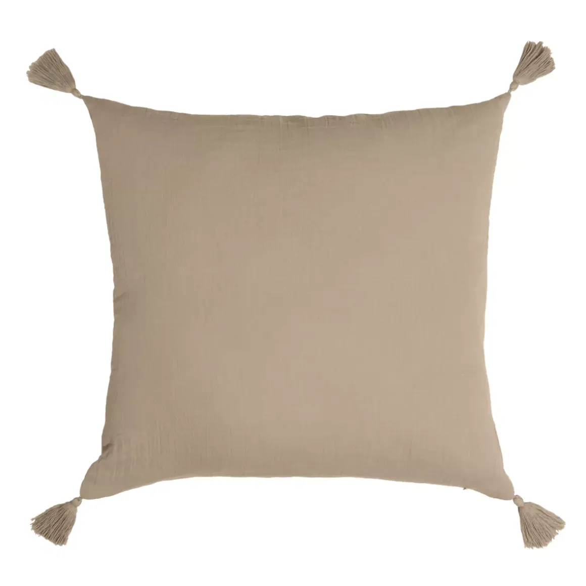 Cuscino quadrato garza di cotone (40 x 40 cm) Gaïa Marrone corda