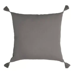 Cuscino quadrato garza di cotone (40 cm) Gaïa Grigio granito