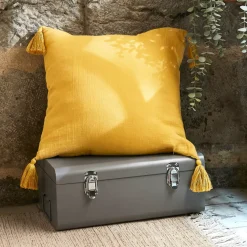 EMINZA Cuscini E Fodere-Cuscino quadrato garza di cotone (40 cm) Gaïa