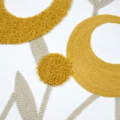Cuscino quadrato in cotone (45 x 45 cm) Camille Giallo senape