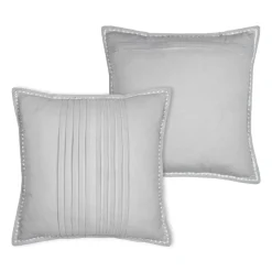 Cuscino quadrato in cotone (50 x 50 cm) Joséphine Grigio chiaro