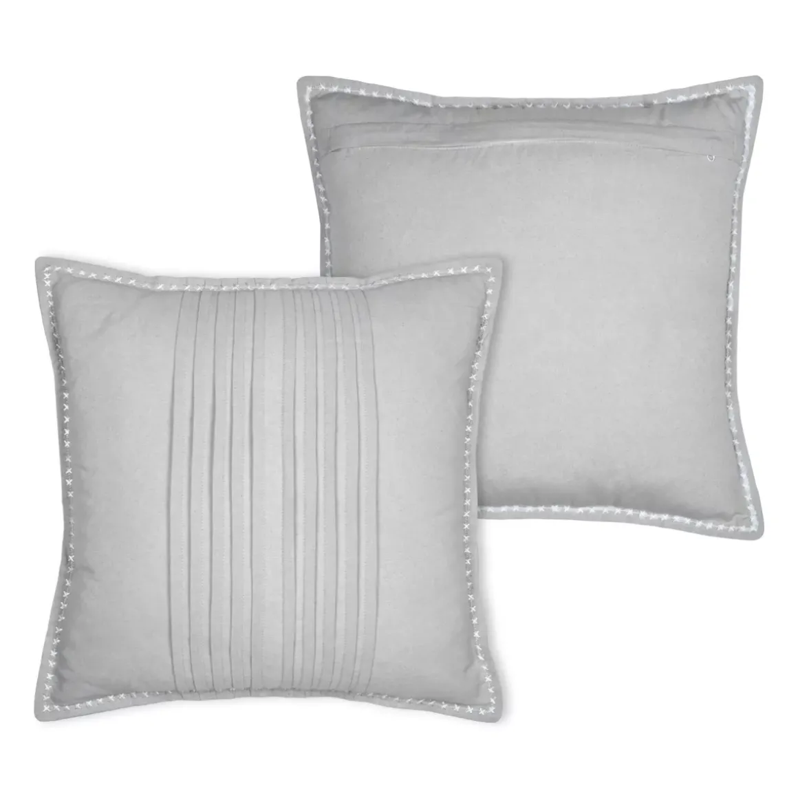Cuscino quadrato in cotone (50 x 50 cm) Joséphine Grigio chiaro
