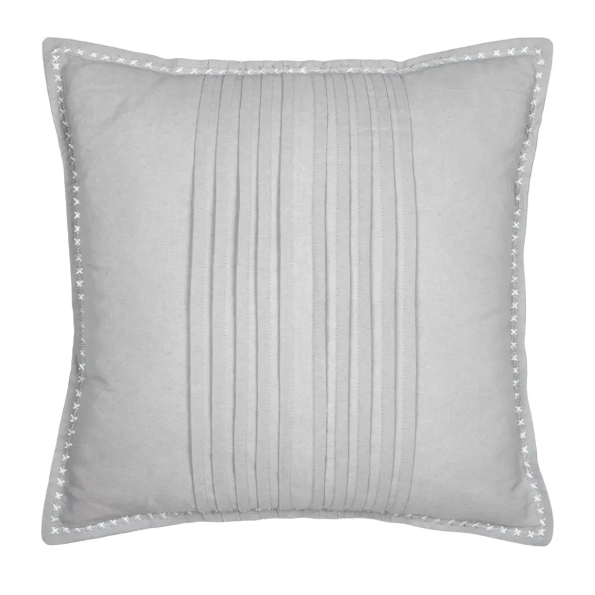 Cuscino quadrato in cotone (50 x 50 cm) Joséphine Grigio chiaro