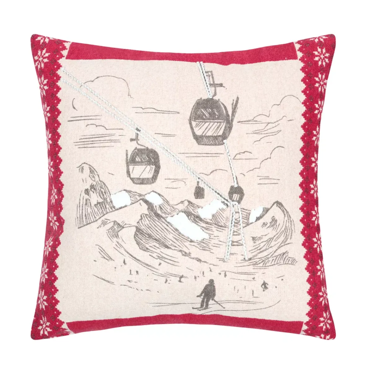 STOF Cuscini E Fodere-Cuscino quadrato in cotone (45 x 45 cm) Villard