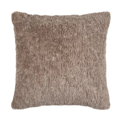 Cuscino quadrato in finta pelliccia (45 x 45 cm) Timmy Tortora